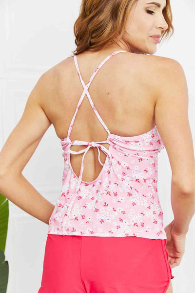 Marina West Swim By The Shore Full Size Two-Piece Swimsuit in Blossom Pink - Sufyaa