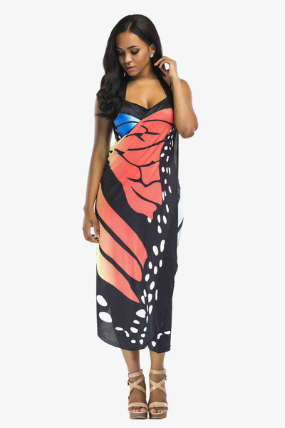 Butterfly Spaghetti Strap Cover Up - Sufyaa