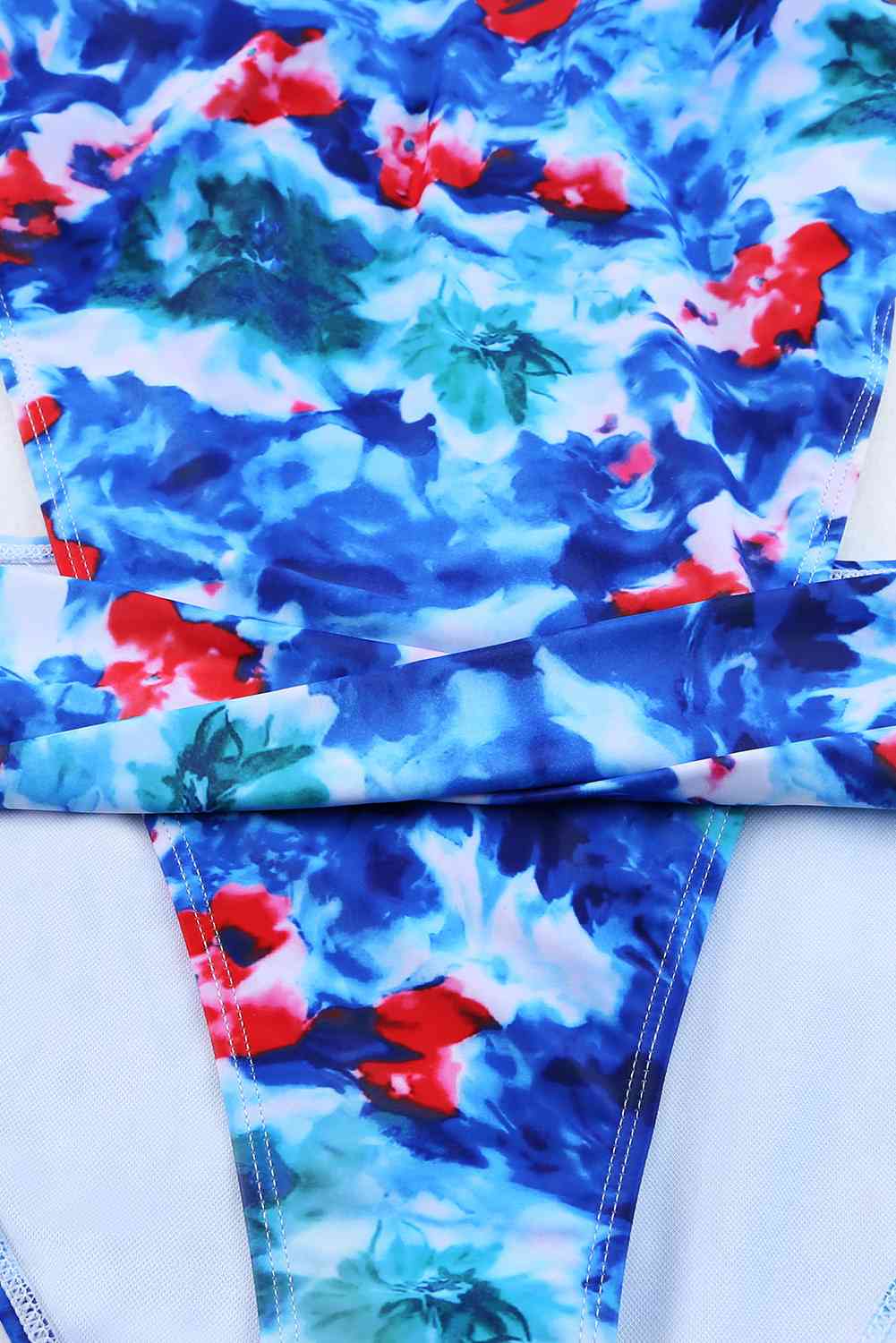 Floral Cutout Sleeveless One-Piece Swimsuit - Sufyaa