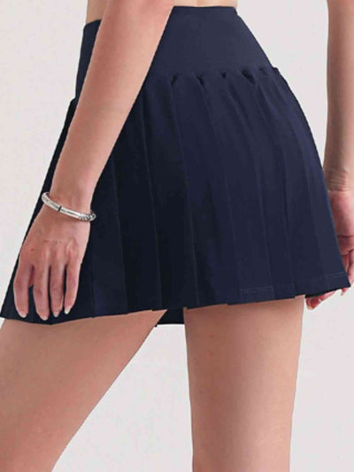 Pleated Elastic Waistband Sports Skirt - Sufyaa