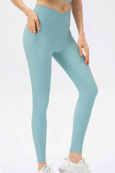 V Shape Waistband Slim Fit Long Sports Pants - Sufyaa
