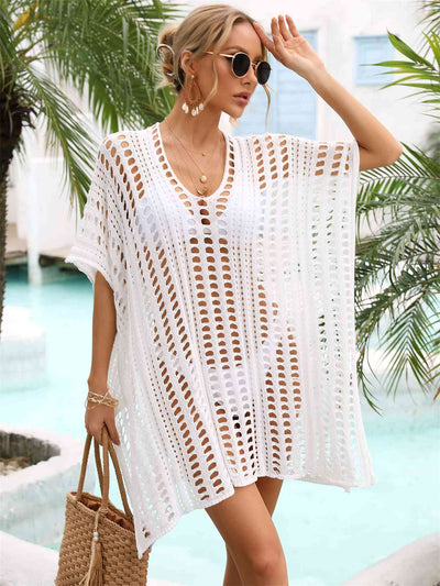 Side Slit Dolman Sleeve Cover-Up - Sufyaa