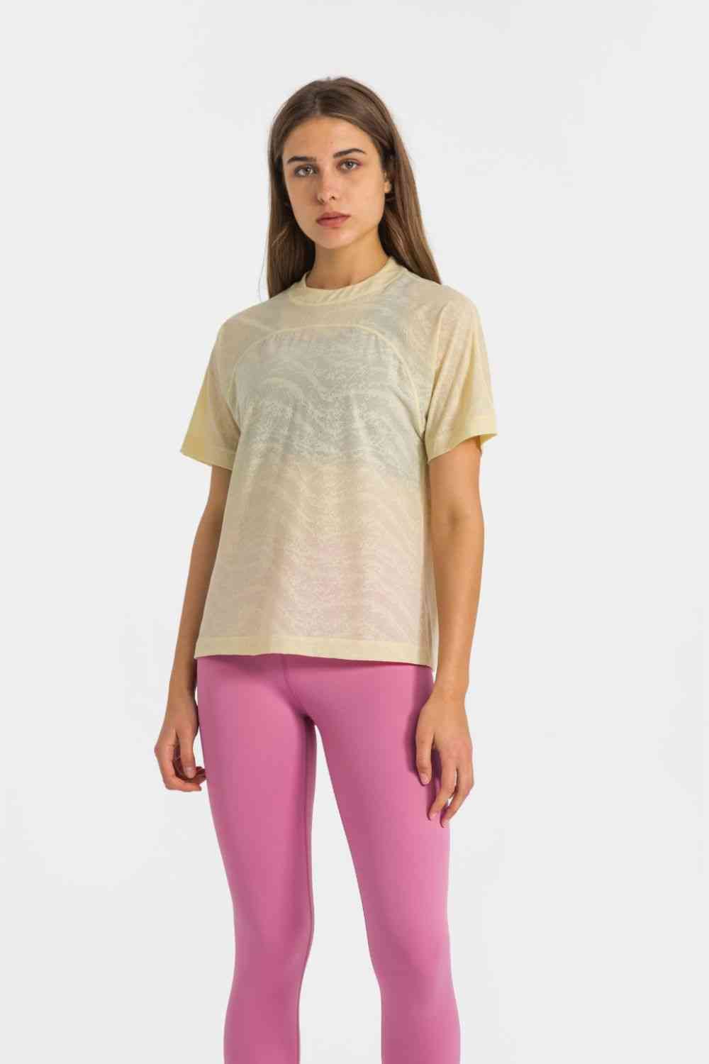 Breathable and Lightweight Short Sleeve Sports Top - Sufyaa